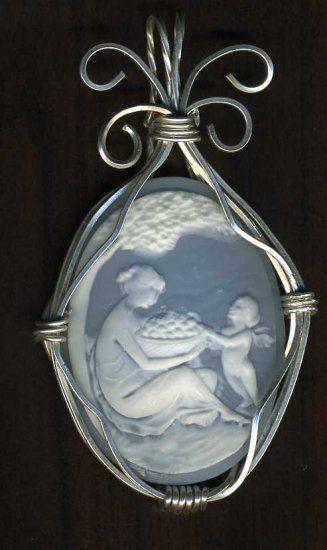 Cameo Sterling Silver Sclupted
