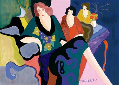 Mixed Media - 3 Women - Art Print