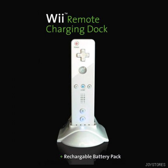NINTENDO WII REMOTE CONTROL PU CHARGING DOCK + BATTERY
