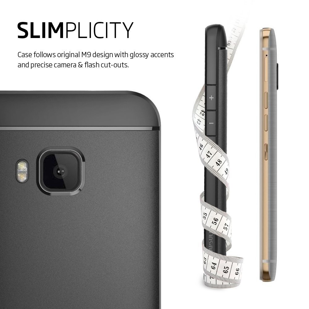 Spigen STRONG FLEX HTC One M9 Case Hima Soft NEW Capsule Black