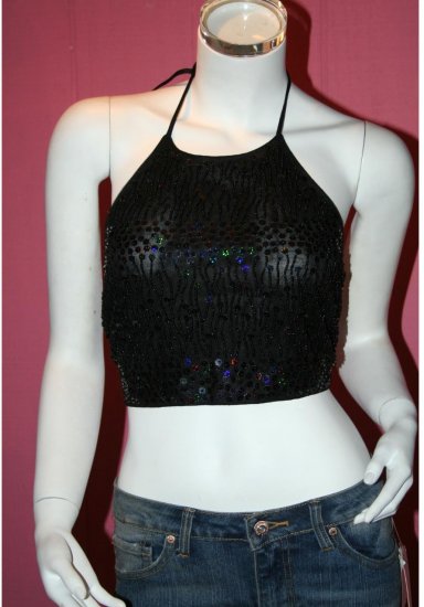 Black halter top