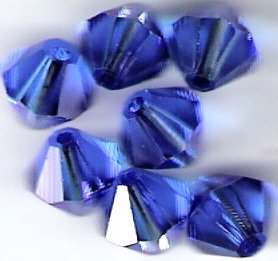 Swarovski Crystal 24 Sapphire 4mm Bicones 5301