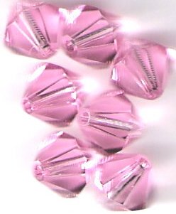 Swarovski Crystal 24 Light Rose 4mm Bicones 5301