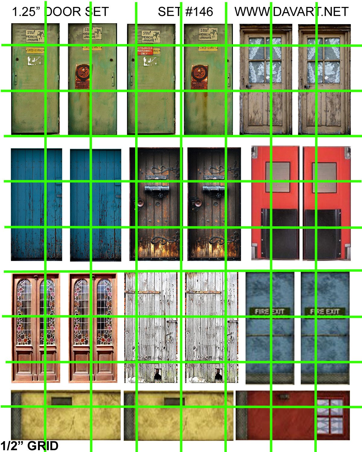 8004 1.25" REALISTIC DOOR DECALS FOR HO SCALE SIZE DOORS