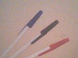 3 Assorted Stick Pens: Black, Blue and Red