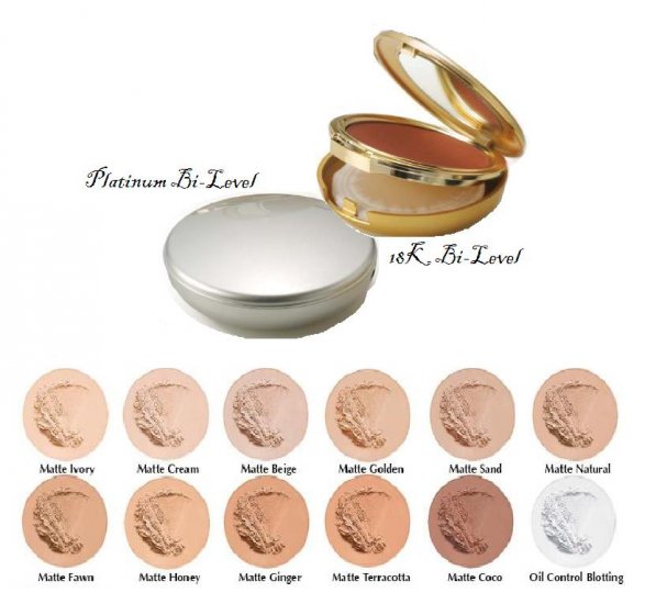 Oil Free Pressed Powder Bi-Level Platinum & 18K