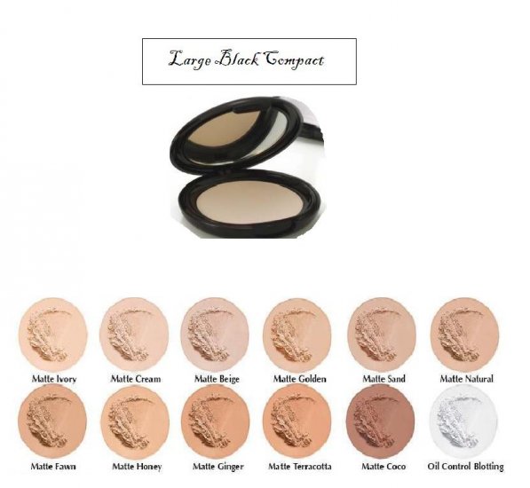 Oil Free Pressed Powder Large Black Compact