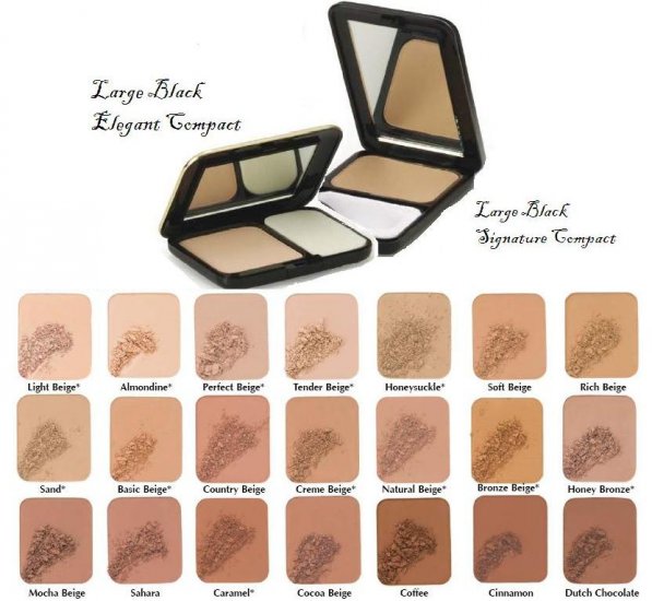 Two Way Foundation Large & Elegant Black Compacts