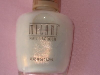 MILANI FRENCH Manicure NAIL Polish #351 CHANTILLY Irridescent Lacey White