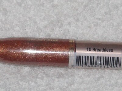 MILANI CRYSTAL GLASS Lip Gloss #10 BREATHLESS Beauty Coppery Gold Lipgloss NEW & SEALED