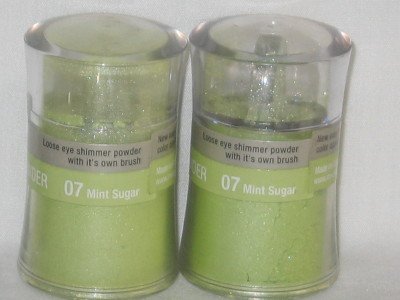 MILANI 2 Loose EyE Shadow Shimmer Pots #07 MINT SUGAR Wet or Dry Shadow