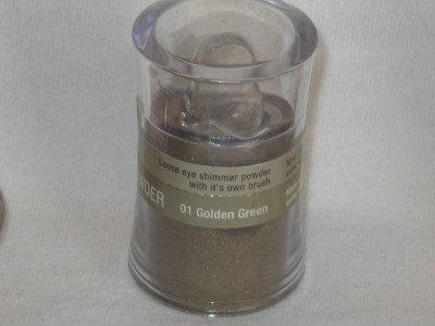 MILANI Loose EyE Shadow Shimmer Pot #01 GOLDEN GREEN Wet or Dry Antique Green EyeShadow NEW SEALED