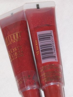 2 MILANI GLOSSY Tubes Lip Gloss HOT KISS Ultra Shine Lipgloss NEW SEALED