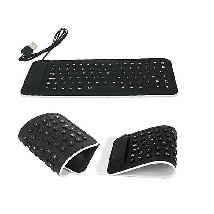New Arrival! Portable, Foldable USB Mini Flexible Silicone PC Keyboard for Laptop, Notebook