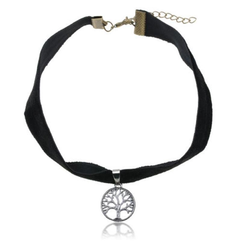 Elegant Gothic Japan Harajuku Clavicle Short Necklace Collar Tree Life