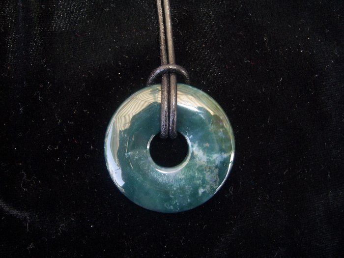Donut Pendants on Genuine Leather necklace by A Touch of Earth