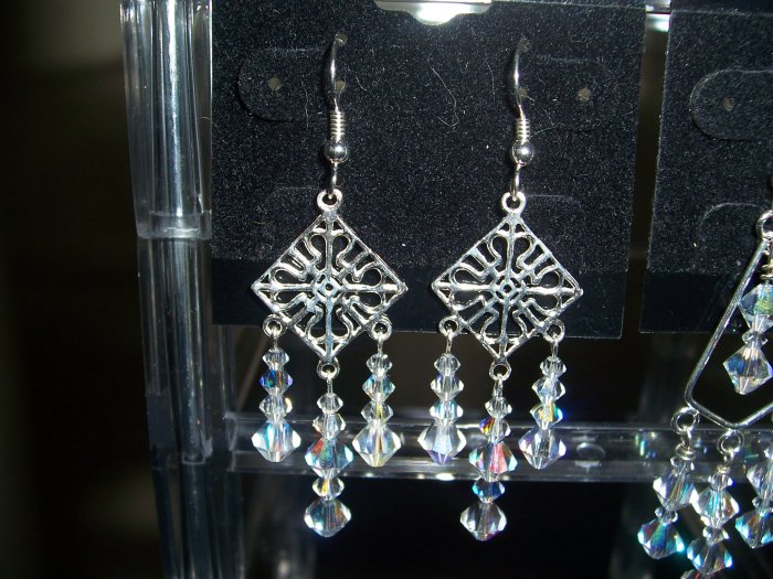 Sterling Silver Swarovski Chandelier Earring