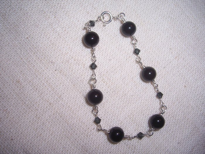 Swarovski and Blackstone Sterling Silver bracelet by A Touch of Earth