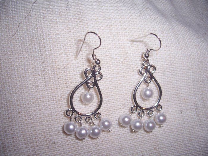 Faux Pearl Chandelier Earrings
