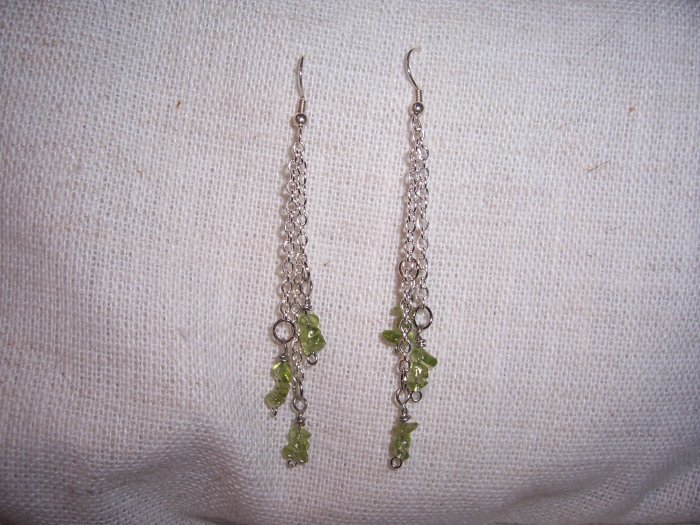 Peridot Chain Earrings