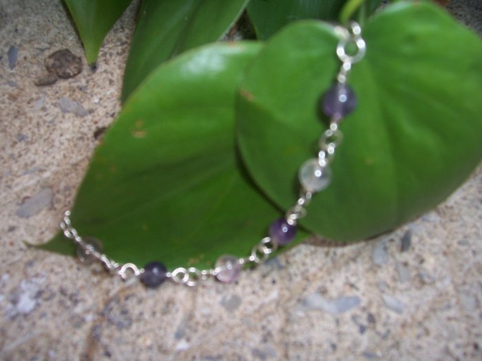 Flourite Bubbles Sterling Silver bracelet by A Touch of Earth