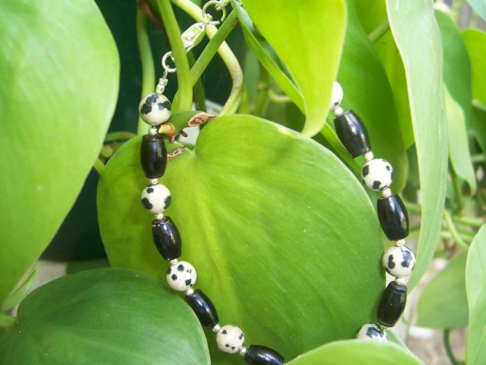 Dalmation Jasper and Coral bracelet by A Touch of Earth