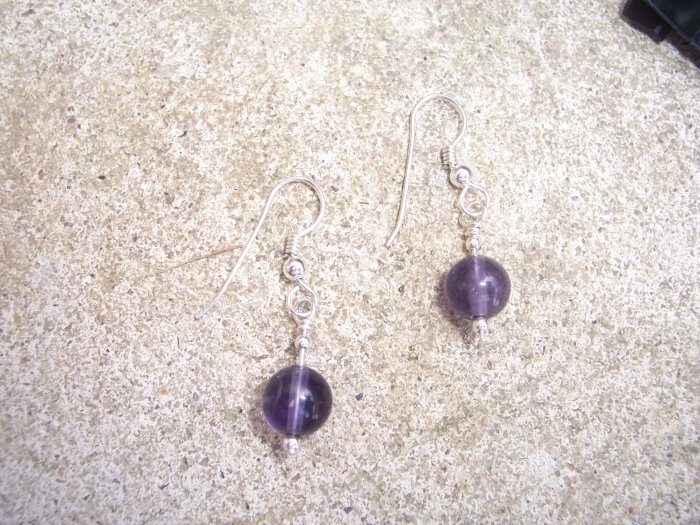 Fluorite Bubble Sterling Silver earrings by A Touch of Earth