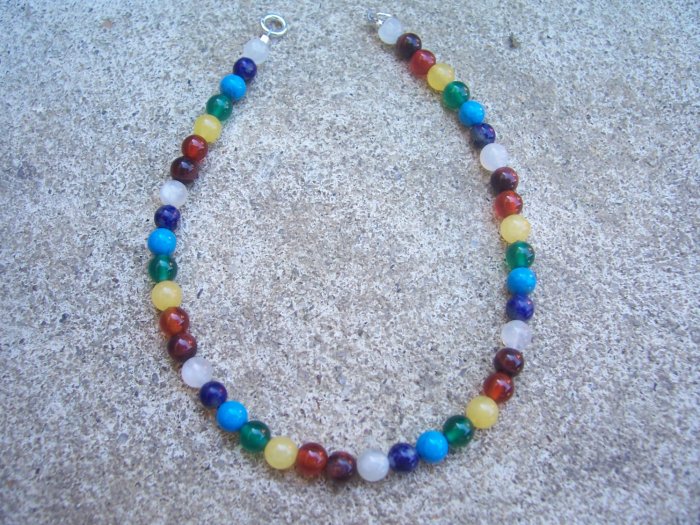 Chakra Rainbow Sterling Silver bracelet by A Touch of Earth