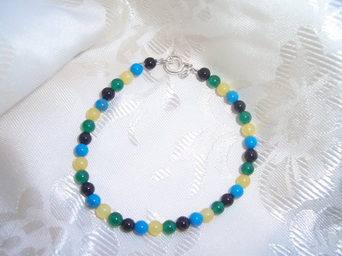Color My World Sterling Silver Childrens bracelet by A Touch of Earth