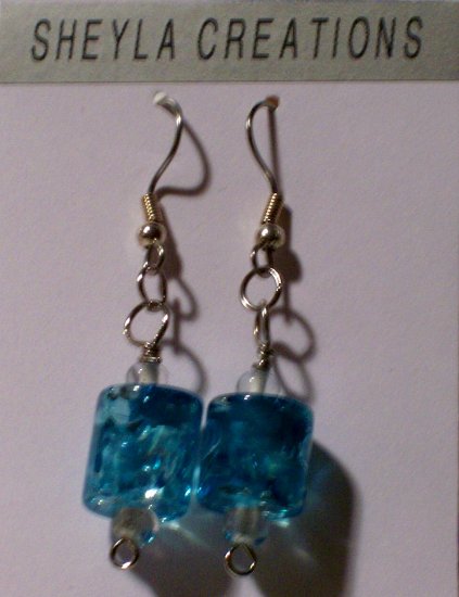 Blue Glass bead earrings