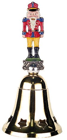 German Brass Bell with Pewter Nutcracker Handle