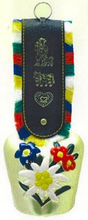 Large Cow Bell with Colored Strap