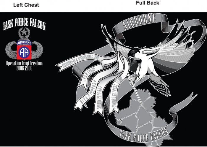 Task Force Falcon Redeployment T-Shirt (MEDIUM)