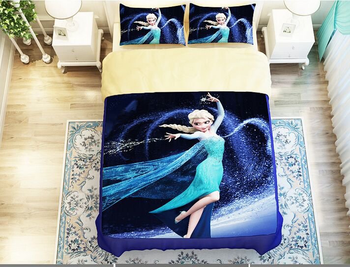 Frozen Elsa Snow Princess 5pc Comforter Bedding Set 3szs SALE