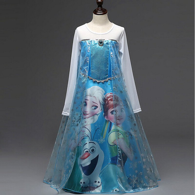 Elsa and Anna Frozen Dress Blue 4T.4,5,6,7, 8 Dress up $3 SHIPPING