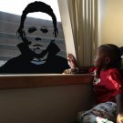 Michael Myers Scary horror Film Halloween Face Decal Sticker Decor Window