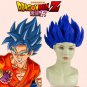 Dragon Ball Z: Resurrection 'F' Son Goku Kakarotto Saiyan God Royal Blue Cosplay Wig