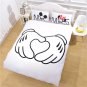 Mickey & Minnie Mouse Mr Mrs Heart Disney Bedding cover set- QUEEN 3pcs - New years weekend SALE