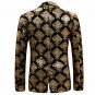 Black and Gold Deluxe Single Breasted Suit Jacket Men Red Carpet Fashion Attire