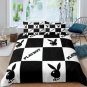 Playboy Bunny Classic Black and White Bedding Set 3pcs