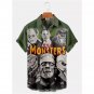 Universal Monsters movie horror Vintage Shirt For Men Casual wear 3d Printed Men's Shirts