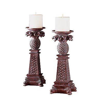 Pineapple Candle Holder Pair