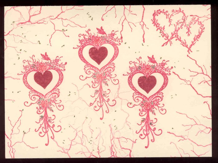Heart/Love themed Handmade Greeting Card