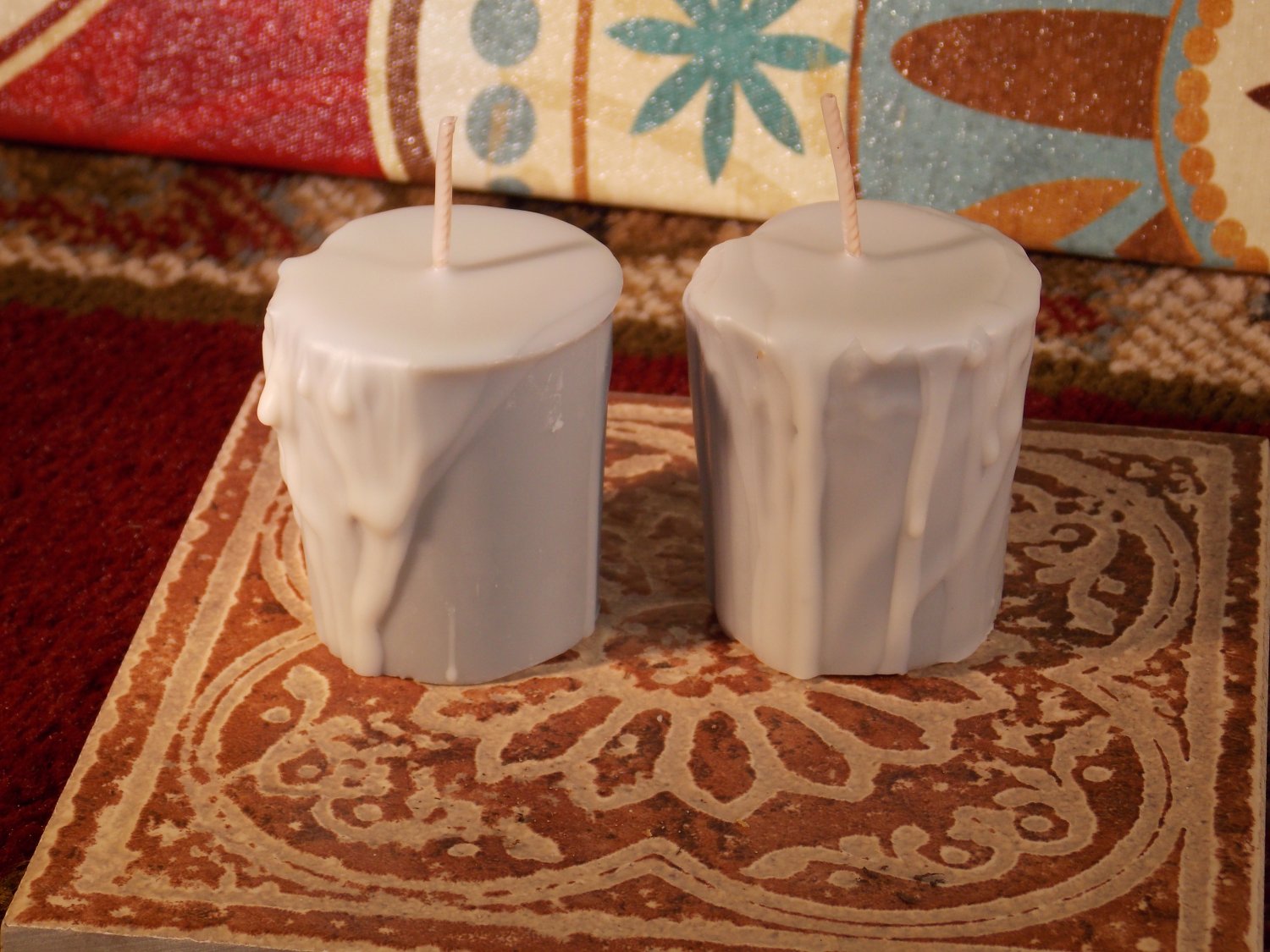 2 - VOTIVE CANDLES, Fresh, Clean, Scents, Paraffin/soy blend, Spring Rain, Bay Berry, Fresh Linen,
