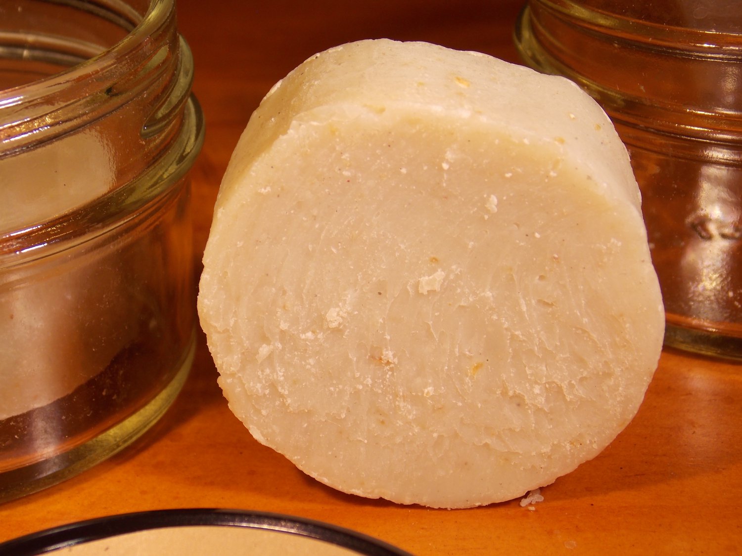 1 - SPEARMINT SHAVE Cold Process Soap with Clay and Oats - REFILL