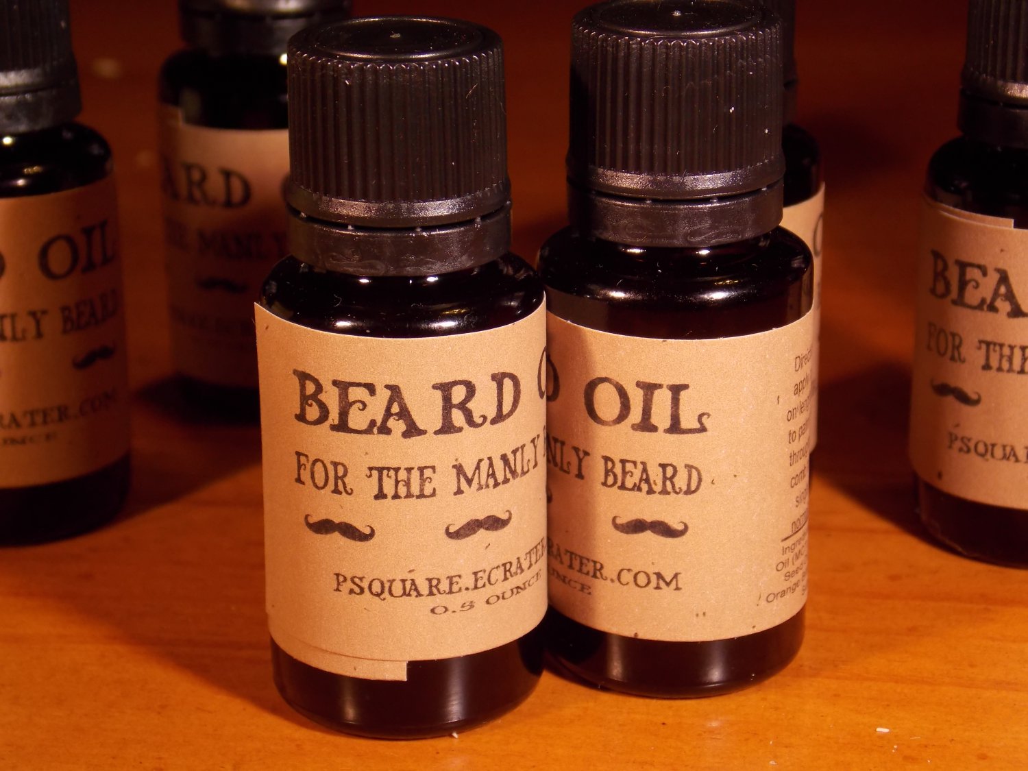 1 - Beard Oil, For the Manly Beard - Bottle is 0.5 ounce