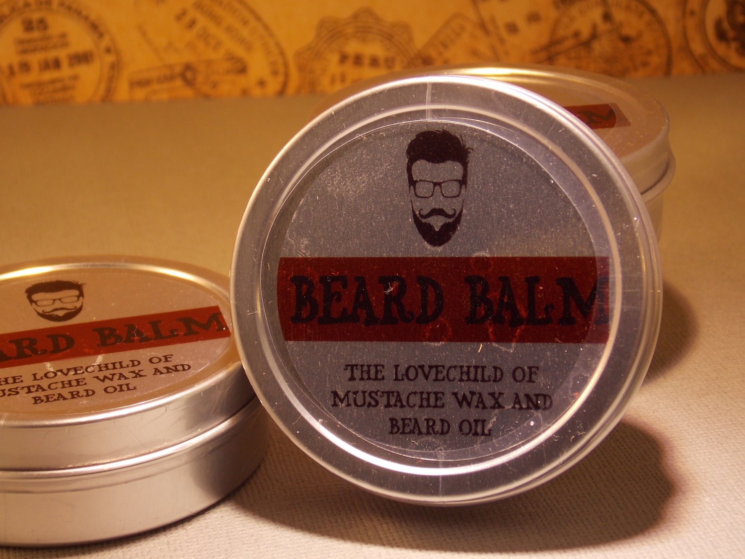 BEARD BALM, Bay Rum, Men's Skin Care, Shaving, Grooming, Personal Care, mustache tamer