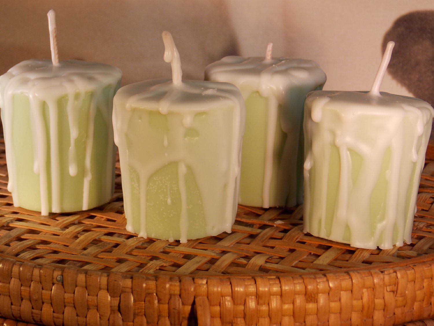 2 - VOTIVE CANDLES, Earthy Fragrances, Dirt, Grass, Nag Champa, Sandalwood, Fire Side