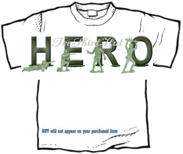 T-Shirt, Your Name in ARMY MEN, hero (Adult 3 xLg)