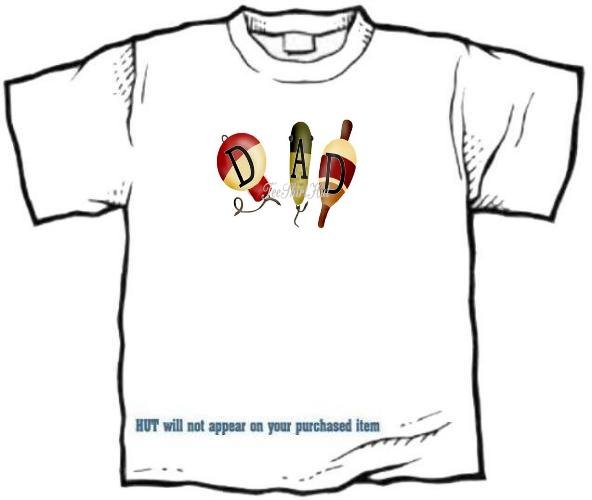 T-shirt - FISHING BOBBERS, DAD, - (Adult 3 xLg)